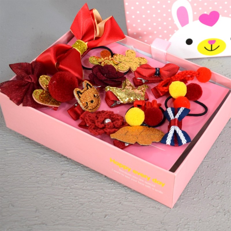 Hediyelik Çocuk Kırmızı Toka Seti
