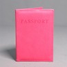 Pasaport Kılıfı Pembe Parlak Suni Deri