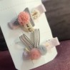 Kız Çocuk Gri Pembe Pens Toka Seti