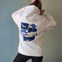 Kapüşonlu Unisex Beyaz...