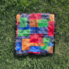 Renkli Desenli Saten Fular Bandana