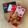 Sevimli Ayıcık Love Çikolata Sevgiliye Hediye Paketi